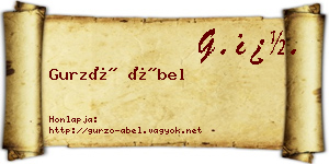 Gurzó Ábel névjegykártya