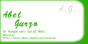 abel gurzo business card